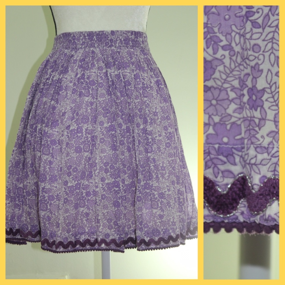 EUC Cupcakes & Pastries Lavender Gauzy Skirt-